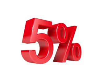 5%