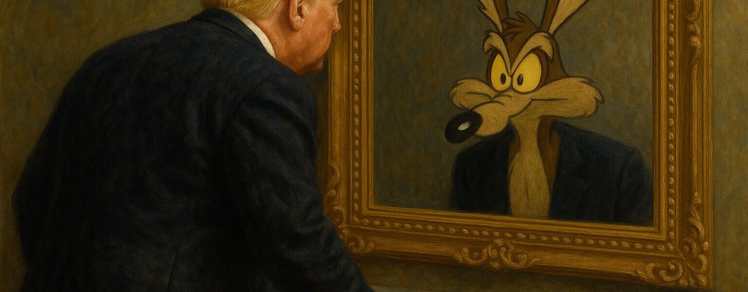trump e willy il coyote